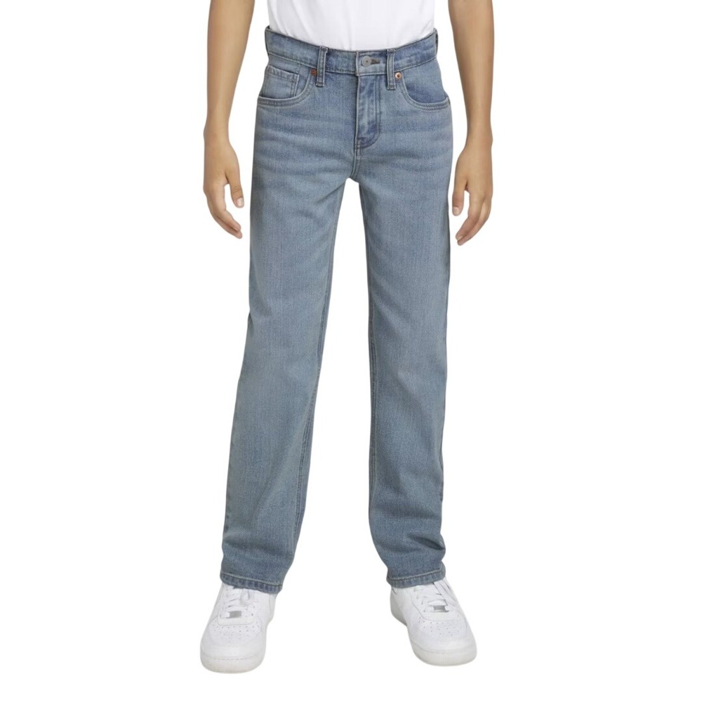 Levi's Boy's Light Wash 514 Straight Performance Stretch Denim Jeans Size 7